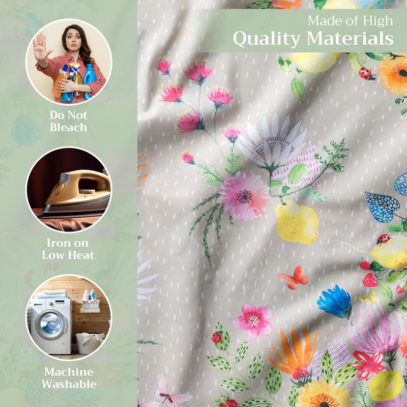 Maison d' Hermine Cloth Napkins Set of 4 100% Cotton Everyday Reusable Square Napkins Cloth Washable, Dinner, Party, Wedding, Restaurant, Spring/Summer (Jardin D'Ete - Fog, 20" x 20") - Image 3